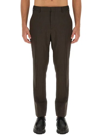 Brioni Slim Fit Trousers Pockets In Brown