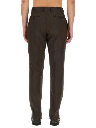 Brioni Slim Fit Trousers Pockets In Brown