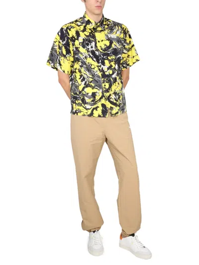 Msgm Logo-print Elasticated Waist Trousers In Neutral
