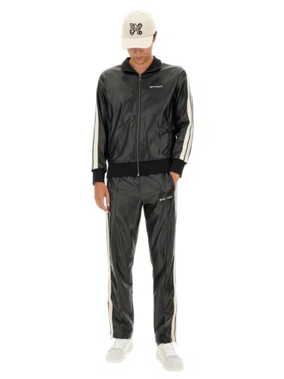 Palm Angels Pants With Logo In Black