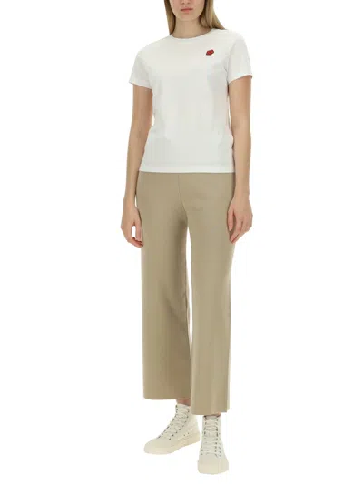 Kenzo Pants With Logo In Brown