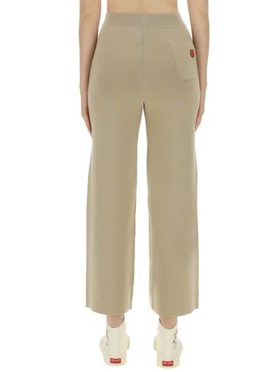 Kenzo Pants With Logo In Brown