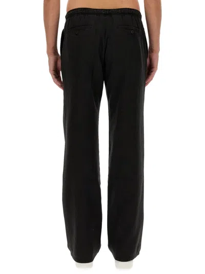 Palm Angels Elastic Waist Chino Trousers Pockets In Black