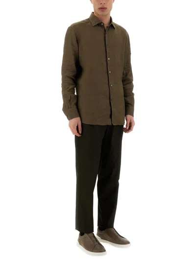 Zegna Men's Pants With Pleat In Black