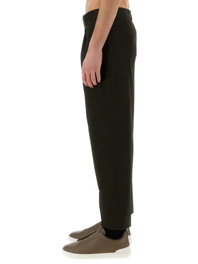Zegna Men's Pants With Pleat In Black