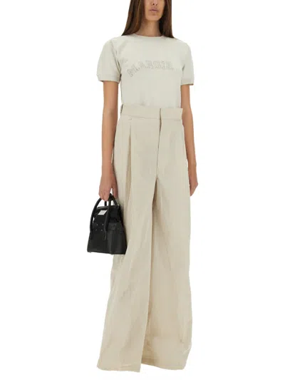 Maison Margiela Ivory Cotton Trousers In White