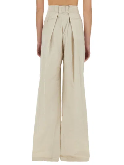 Maison Margiela Ivory Cotton Trousers In White