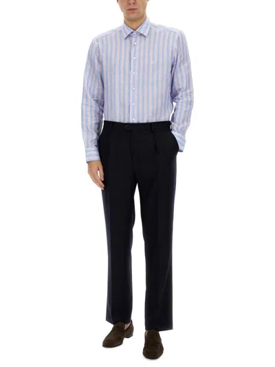 Etro Pegasus Logo Shirt In Blue
