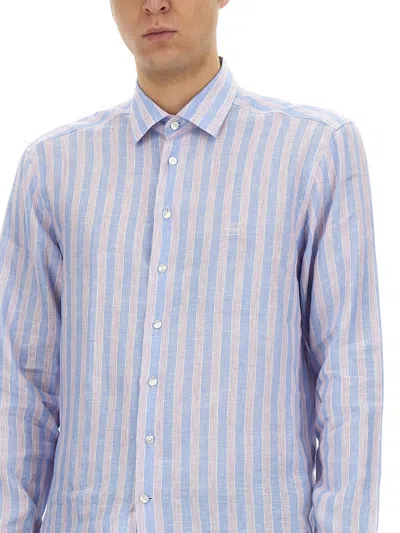 Etro Pegasus Logo Shirt In Blue