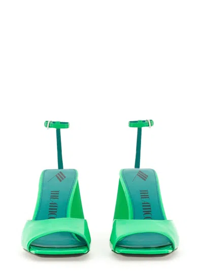 Attico Fluorescent Pink Slingback With Pyramid Heel And Square Toe