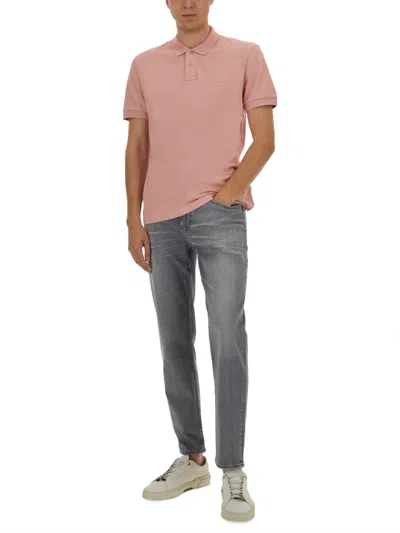 Hugo Boss Paul Cotton Polo Shirt In Pink