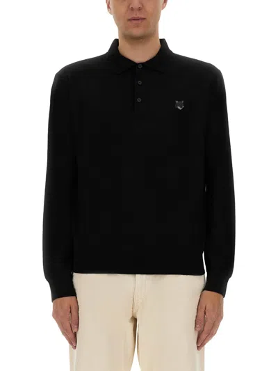 Maison Kitsuné Woolen Sweatshirts Family In Black