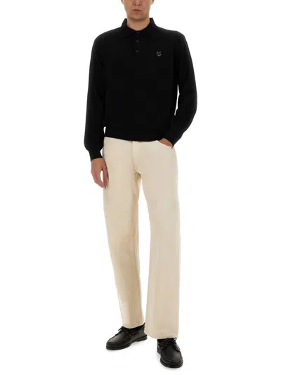 Maison Kitsuné Woolen Sweatshirts Family In Black