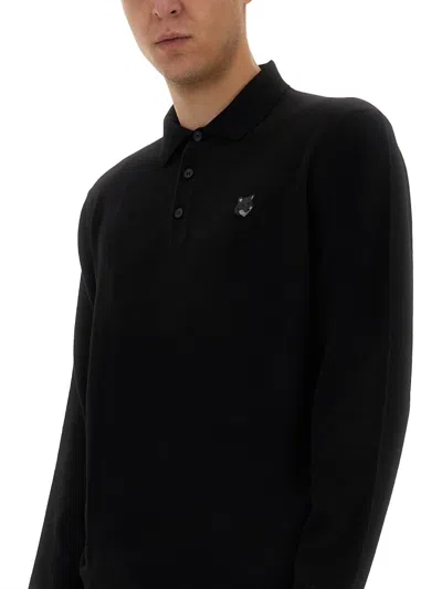 Maison Kitsuné Woolen Sweatshirts Family In Black