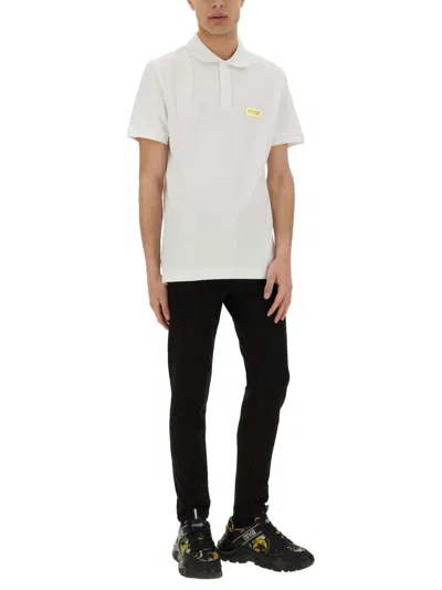 Versace Jeans Couture Polo Shirt With Logo Plaque In White