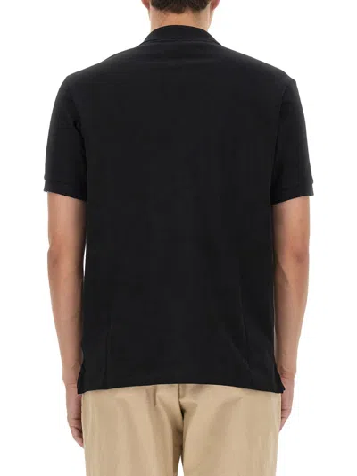Ps By Paul Smith Ps Paul Smith Polo Shirt With Zebra Patch In Black