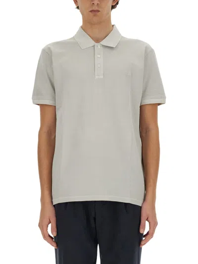 Woolrich Polo With Logo In Gray