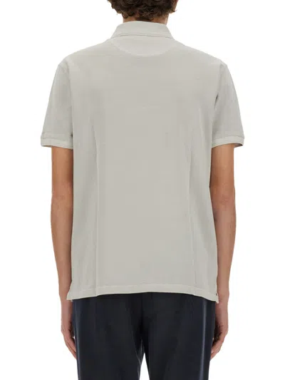 Woolrich Polo With Logo In Gray
