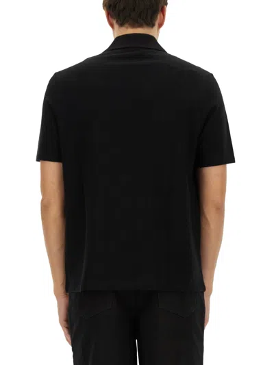 Balmain Cotton Polo Shirt In Black
