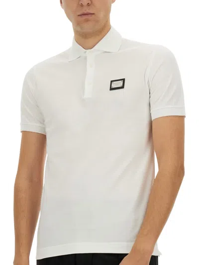 Dolce & Gabbana Polo With Logo In White