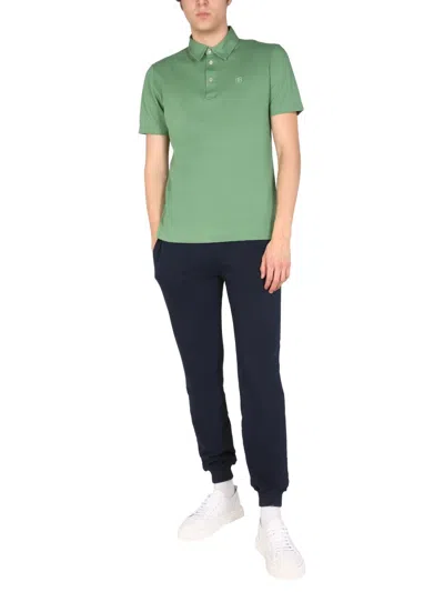 Ballantyne Polo With Logo Embroidery In Green
