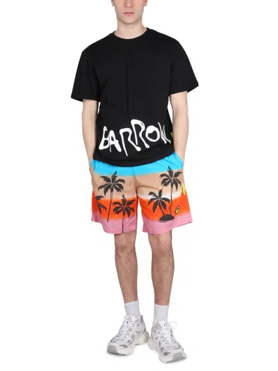 Barrow Poplin Bermuda Shorts Unisex In Multi