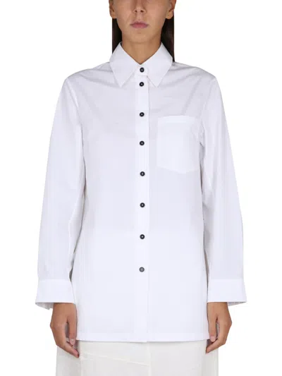 Jil Sander Women Poplin Shirt In White