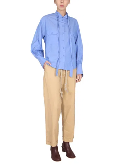 Jejia Classic Poplin Button In Blue