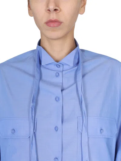 Jejia Classic Poplin Button In Blue