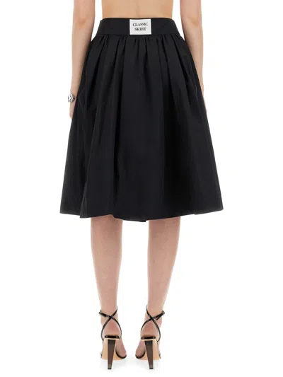 Moschino Poplin Skirt In Black