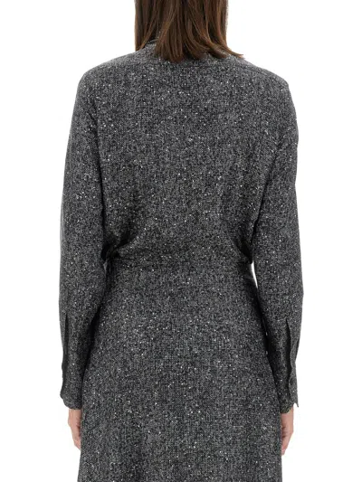 Kiton Women's Printed Shirt In Gray