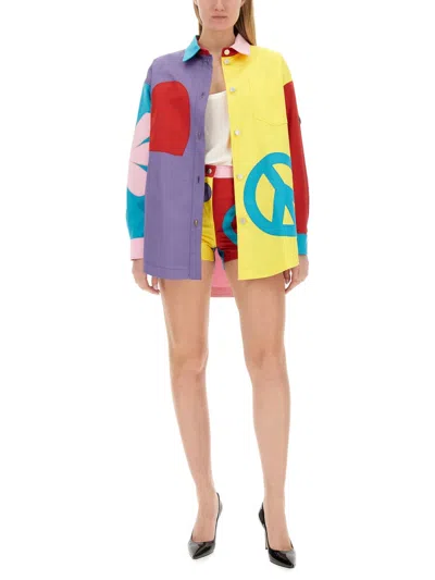 Moschino Graphic-print Panelled Shirt