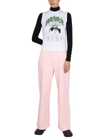 Raf Simons Grimcrawler-print Sleeveless Top In White