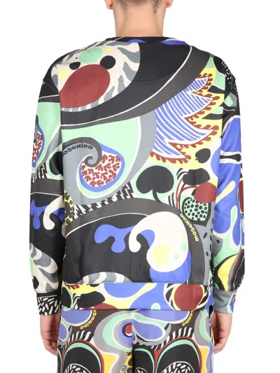 Moschino Psychedelic Print Crew Neck Sweater