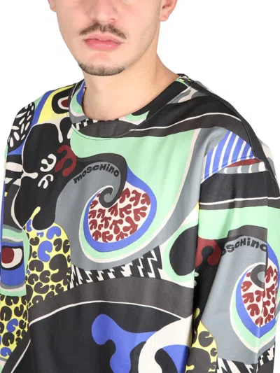 Moschino Psychedelic Print Crew Neck Sweater