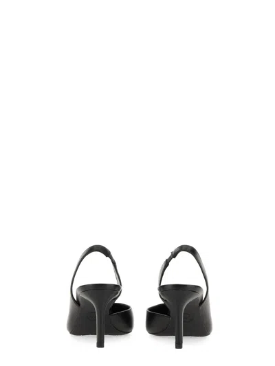 Michael Kors Alina Flex Sling Pum Pumps In Black Leather In Black