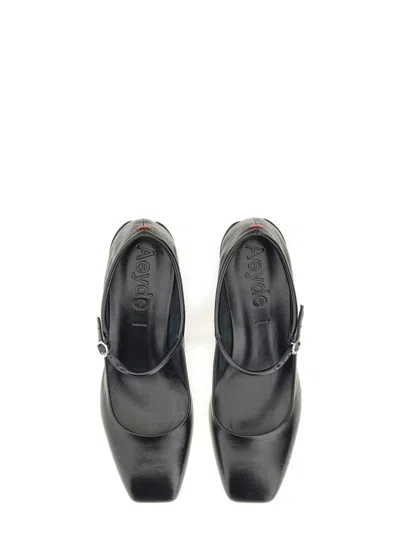 Aeyde Aeydē Anya Heels - Leather - Black In Black