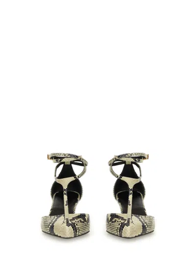 Khaite Mia Snake-effect Leather Kitten-heel Pumps