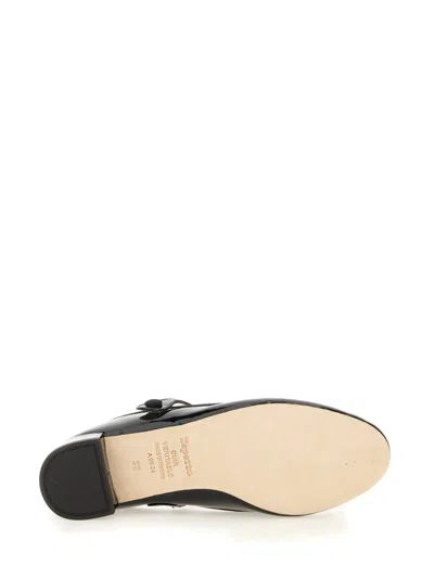Repetto Ballerina In Shiny Leather With Strap In Black
