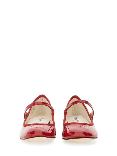 Repetto 30mm Rose Patent Leather Mary Jane Heels In Red