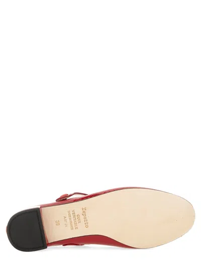Repetto 30mm Rose Patent Leather Mary Jane Heels In Red