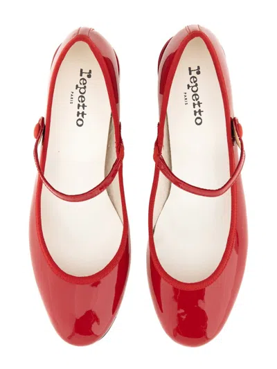 Repetto 30mm Rose Patent Leather Mary Jane Heels In Red