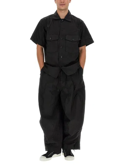 Needles Regular Fit Shirt With Short Sleeves And Chest Pockets In Black