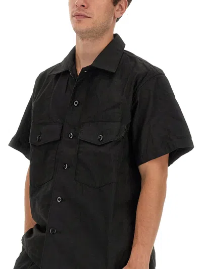 Needles Regular Fit Shirt With Short Sleeves And Chest Pockets In Black