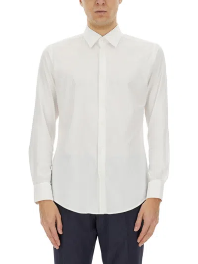 Hugo Boss Regular Fit Shirt With Long Sleeves In White