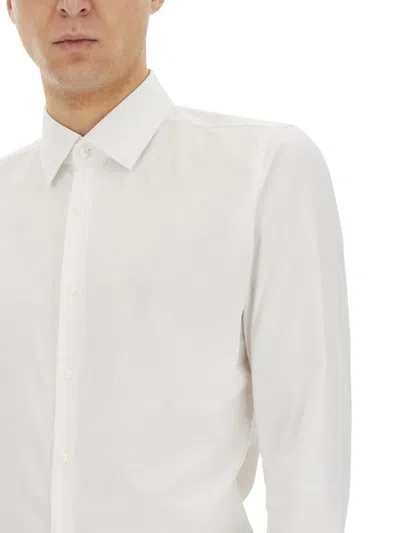 Hugo Boss Regular Fit Shirt With Long Sleeves In White