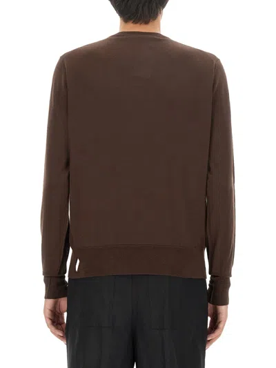 Pt Torino Man Sweater Cocoa Size 42 Virgin Wool In Brown