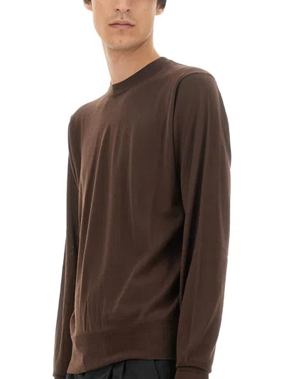 Pt Torino Man Sweater Cocoa Size 42 Virgin Wool In Brown