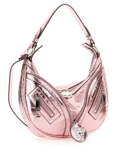 Versace Repeat Hobo Shoulder Bag In Pink