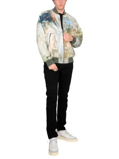 Balmain Logo-embroidered Bomber Jacket In Black